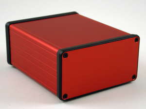 Aluminium Gehäuse, (L x B x H) 120 x 103 x 53 mm, rot, IP54, 1455N1201RD