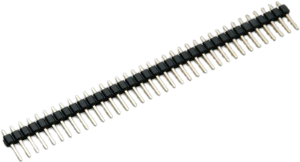 Stiftleiste, 50-polig, RM 2.54 mm, gerade, schwarz, 10120184