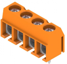 Leiterplattenklemme, 4-polig, RM 5 mm, 0,13-2,5 mm², 15 A, Schraubanschluss, orange, 1234650000