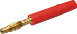 2.4 mm Stecker, Lötanschluss, 0,5 mm², rot, FK 04 L AU / RT