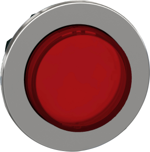 Frontelement, unbeleuchtet, tastend, Bund rund, rot, Einbau-Ø 30.5 mm, ZB4FW143