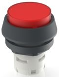 Leuchtvorsatz, beleuchtbar, Bund rund, rot, Einbau-Ø 16.2 mm, 1.65.124.371/1306