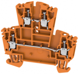 Mehrstock-Reihenklemme, Schraubanschluss, 0,5-4,0 mm², 24 A, 6 kV, orange, 1021560000