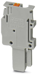 Stecker, Push-in-Anschluss, 0,14-1,5 mm², 1-polig, 17.5 A, 6 kV, grau, 3212659
