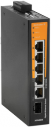 Ethernet Switch, unmanaged, 5 Ports, 1 Gbit/s, 12-48 VDC, 2435400000