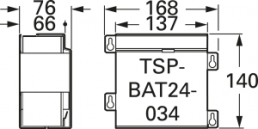Akku-Modul 3,4 Ah für USV-Systeme, TSP-BAT24-034