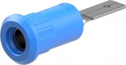4 mm Buchse, Steckanschluss, Einbau-Ø 8.2 mm, blau, 64.3013-23