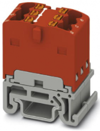 Verteilerblock, Push-in-Anschluss, 0,14-2,5 mm², 6-polig, 17.5 A, 6 kV, rot, 3002928