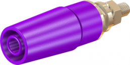 4 mm Buchse, Schraubanschluss, Einbau-Ø 8.3 mm, CAT II, violett, 23.3050-26
