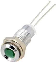 LED-Signalleuchte, grün, 12 mcd, Einbau-Ø 6 mm, RM 2.54 mm, LED Anzahl: 1
