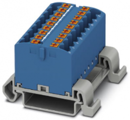 Verteilerblock, Push-in-Anschluss, 0,14-4,0 mm², 18-polig, 24 A, 8 kV, blau, 3273178