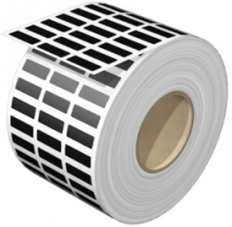 Polyester Gerätemarkierer, (L x B) 17 x 6 mm, schwarz, Rolle mit 3000 Stk