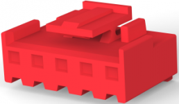 Steckergehäuse, 5-polig, RM 3.96 mm, gerade, rot, 4-1123722-5