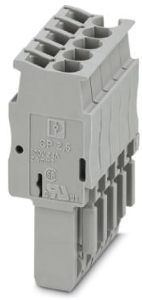 Stecker, Federzuganschluss, 0,08-4,0 mm², 5-polig, 24 A, 6 kV, grau, 3040290