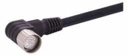 Sensor-Aktor Kabel, M23-Kabeldose, abgewinkelt auf offenes Ende, 17-polig, 10 m, PUR, schwarz, 9 A, 21373600F72100
