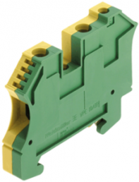 Schutzleiter-Reihenklemme, Schraubanschluss, 1,5-16 mm², 2-polig, 1200 A, 8 kV, gelb/grün, 1042500000