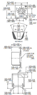 3361P-1-201GLF Bourns Electronics GmbH Trimmer Potentiometers Image 2