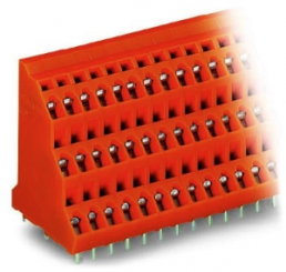Leiterplattenklemme, 18-polig, RM 5.08 mm, 0,08-2,5 mm², 21 A, Käfigklemme, orange, 737-306