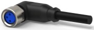 Sensor-Aktor Kabel, M8-Kabeldose, abgewinkelt auf offenes Ende, 3-polig, 1.5 m, PVC, schwarz, 4 A, 1-2273009-1