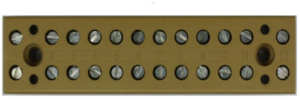 Klemmenleiste, 12-polig, 4,0 mm², Klemmstellen: 24, gelb, Schraubanschluss, 32 A