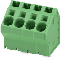 Leiterplattenklemme, 4-polig, RM 10 mm, 0,75-10 mm², 76 A, Federklemmanschluss, grün, 1819228