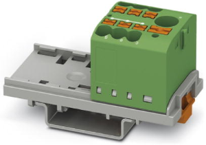 Verteilerblock, Push-in-Anschluss, 0,14-4,0 mm², 7-polig, 24 A, 8 kV, grün, 3273074