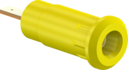 2 mm Buchse, Flachsteckanschluss, Einbau-Ø 8.3 mm, CAT III, gelb, 65.9099-24