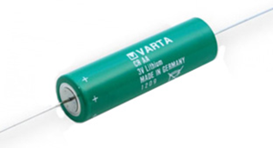 Lithium-Batterie, 3 V, LR6, AA, Rundzelle, Axial bedrahtet