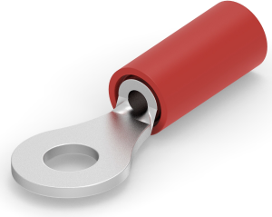 Isolierter Ringkabelschuh, 0,3-1,31 mm², AWG 22 bis 16, 3.68 mm, M3,5, rot