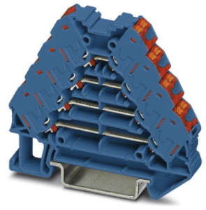 Rangierverteiler, Push-in-Anschluss, 0,14-2,5 mm², 2-polig, 10 A, 6 kV, blau, 3270120