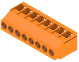 Leiterplattenklemme, 8-polig, RM 5.08 mm, 0,08-6,0 mm², 20 A, Schraubanschluss, orange, 2431970000