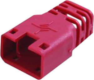 Knickschutztülle, Kabel-Ø 6 mm, ohne Rasthebelschutz, L 22.35 mm, Kunststoff, rot