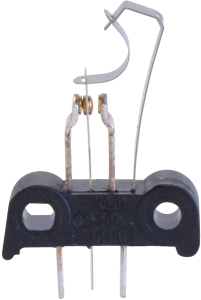 Schnappschalter, Ein-Ein, Leiterplattenanschluss, Rollenscharnierhebel, 0,25-0,6 N, 2 (0,5) A/250 VAC