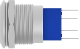 Schalter, 2-polig, silber, beleuchtet (rot/grün), 3 A/250 VAC, Einbau-Ø 19.2 mm, IP67, 1-2316531-3