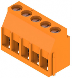 Leiterplattenklemme, 5-polig, RM 5 mm, 0,08-6,0 mm², 20 A, Zugbügel, orange, 1001730000