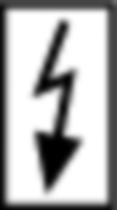 Polyamid Kabelmarkierer, Aufdruck "Symbol: Blitz", (L x B x H) 3 x 5.5 x 5 mm, max. Bündel-Ø 2.2 mm, weiß, 561-00769