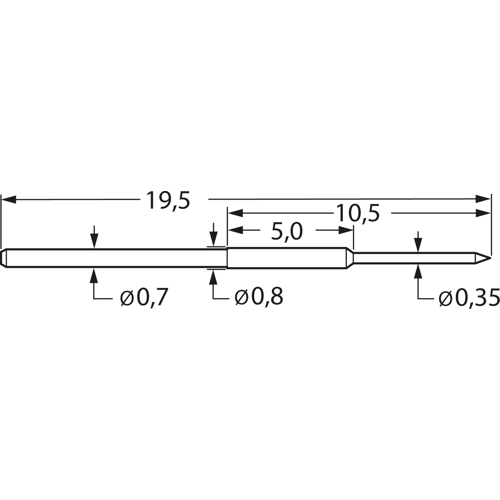 1005-B-0.8N-AU-0.35 C PTR Prüfstifte Bild 2
