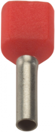 Isolierte Aderendhülse, 1,0 mm², 15 mm/8 mm lang, rot, 61802010