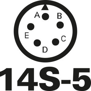 Stecker-Kontakteinsatz, 5-polig, Lötkelch, gerade, 97-14S-5P(431)