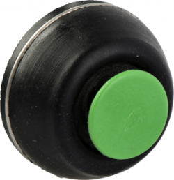 Drucktaster, tastend, Bund rund, grün, Frontring schwarz, Einbau-Ø 22 mm, XACB9213
