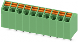 Leiterplattenklemme, 10-polig, RM 3.5 mm, 0,2-1,5 mm², 9 A, Federklemmanschluss, grün, 1752188