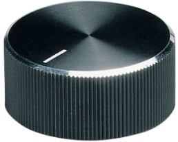 Drehknopf, 6 mm, Kunststoff, schwarz, Ø 18.6 mm, H 12 mm, A1418260