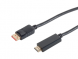 DisplayPort Kabel 1.4, DisplayPort Stecker auf HDMI Stecker Typ A, schwarz, 2 m