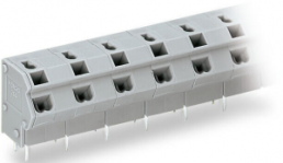 Leiterplattenklemme, 16-polig, RM 10 mm, 0,25-0,75 mm², 10 A, Push-in, grau, 254-366
