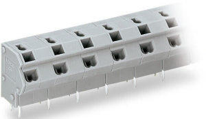 Leiterplattenklemme, 24-polig, RM 10 mm, 0,25-0,75 mm², 10 A, Push-in, grau, 254-374