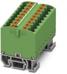 Verteilerblock, Push-in-Anschluss, 0,14-4,0 mm², 18-polig, 24 A, 8 kV, grün, 3274152