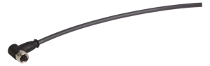 Sensor-Aktor Kabel, M8-Kabeldose, abgewinkelt auf offenes Ende, 4-polig, 0.5 m, PUR, schwarz, 21348300489005