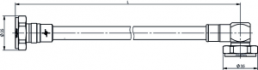 Koaxialkabel, 7-16 Stecker, gerade auf 7-16 Buchse, gerade, 50 Ω, 1/2”Flexible Jumper, Tülle schwarz, 1 m, 100009803