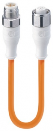 Sensor-Aktor Kabel, M12-Kabelstecker, gerade auf M12-Kabeldose, gerade, 4-polig, 10 m, TPE, orange, 4 A, 934737005