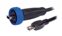 USB 2.0 Adapterleitung, Mini-USB Stecker Typ B auf USB Stecker Typ A, 2 m, schwarz